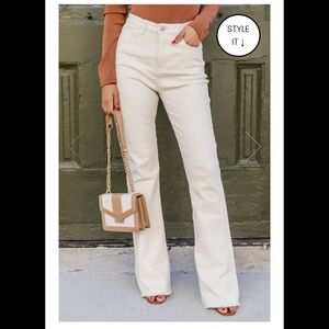 Pink Lily Boutique Cream Jeans